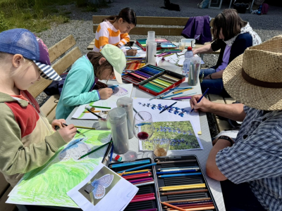 Tiere und Pflanzen malen in der Kiesgrube Lyss