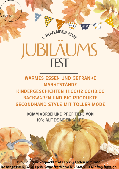 Jubiläumsfest frats & Secondhand Style
